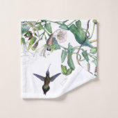 Kolibri-Vogel-Winden-Blumen-Tücher Badhandtuch Set (Waschlappen)