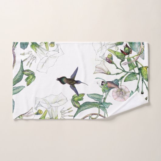 Kolibri-Vogel-Winden-Blumen-Tücher Badhandtuch Set (Handtuch)