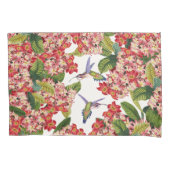 Kolibri-Vögelplumeria-Blumen mit Blumen Kissenbezug (Vorderseite)