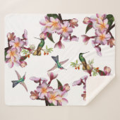 Kolibri-Vogelplumeria-Blumen Sherpa Decke Sherpadecke (Vorderseite (Horizontal))