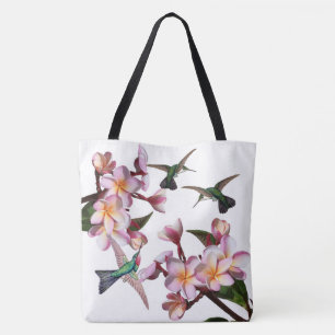 Kolibri-Vögelplumeria-Blumen-Taschen-Tasche Tasche
