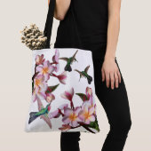 Kolibri-Vögelplumeria-Blumen-Taschen-Tasche Tasche (Von Nahem)
