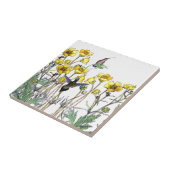 Kolibri-Vögelranunculus-Blumen-Fliese Fliese (Seite)