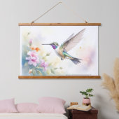 Kolibri Wandteppich Mit Holzrahmen (Schlafzimmer)