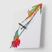 Kolibri-Wanduhr Quadratische Wanduhr (Winkel)