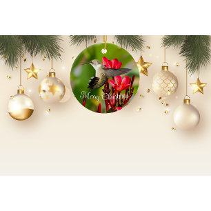 Kolibri-Weihnachtsschmuck Keramik Ornament