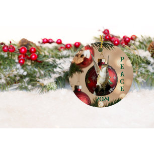 Kolibri-Weihnachtsschmuck Keramik Ornament