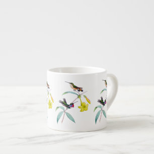 Kolibri-Wildblumebotanische Espresso-Tasse Espressotasse