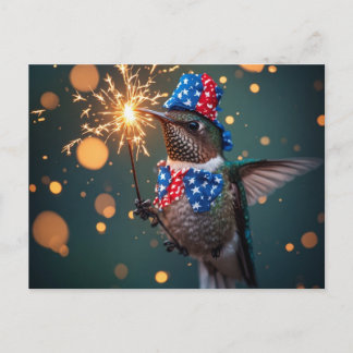Kolibri zum Unabhängigkeitstag Postkarte