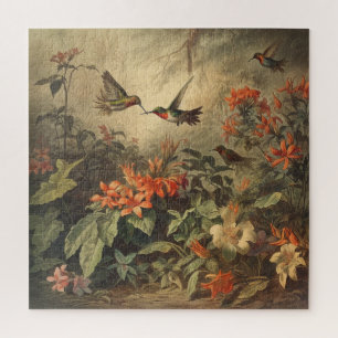 Kolibrigarten-Fine-Art-Aktivität – Vintage Puzzle