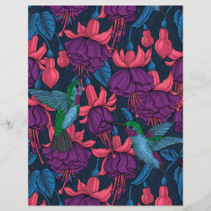 Kolibrigarten in Lila und Blau