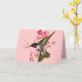 Kolibrikarte Karte (Gelbe Blume)