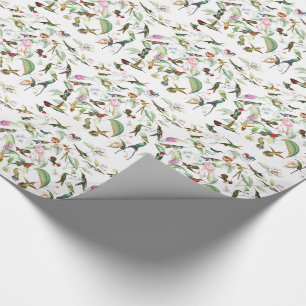 Kolibris Blumen Floral Geschenkpapier
