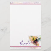 Kolibris Briefpapier (Vorderseite)