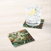 Kolibris durch Ernst Haeckel Rechteckiger Pappuntersetzer (Vor Ort)