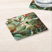 Kolibris durch Ernst Haeckel Rechteckiger Pappuntersetzer (angewinkelt)