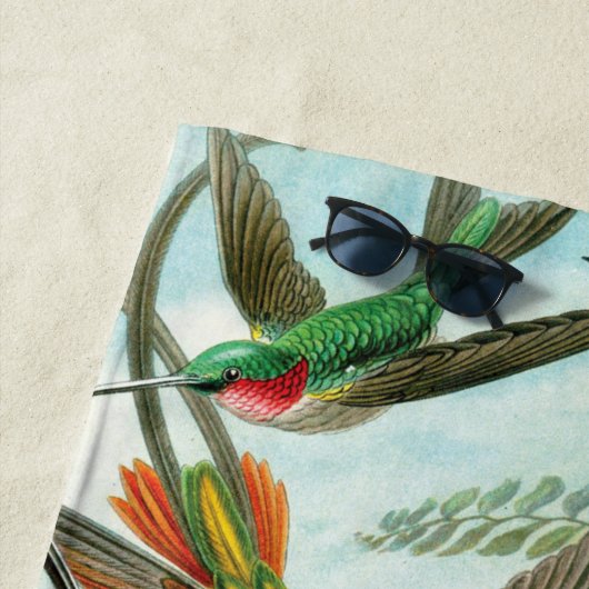 Kolibris durch Ernst Haeckel Strandtuch (Beispiel)