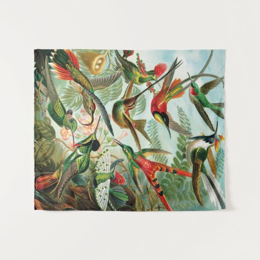 Kolibris durch Ernst Haeckel Wandteppich (Vorderseite (Horizontal))