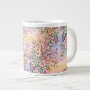 Kolibris Hibiskus Wasserfall Fröhlich Jumbo-Tasse