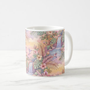 Kolibris Hibiskus Wasserfall Fröhlich Kaffeetasse