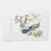 Kolibris Hortensien Blumen Geschirrtuch (Horizontal)