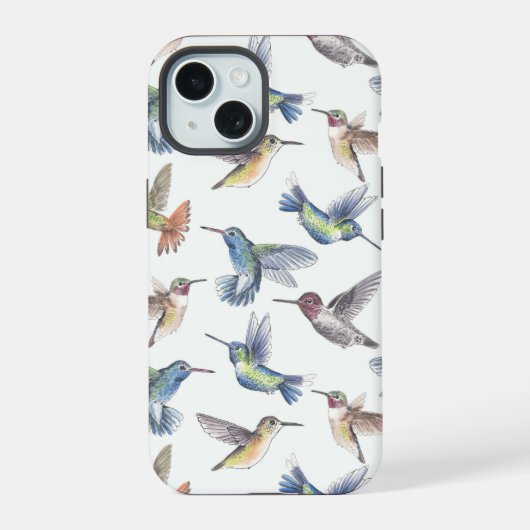 Kolibris iPhone 15 Hülle (Rückseite)