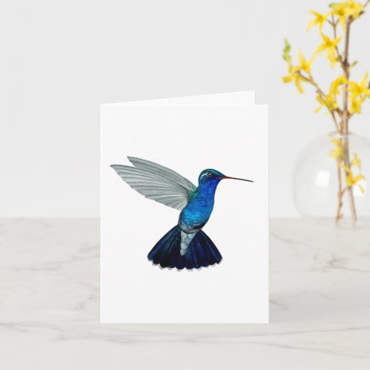 Kolibris Karte (Gelbe Blume)