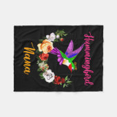 Kolibris Oma Blumen Vogel Fliege Liebhaber Mutter' Fleecedecke (Vorderseite (Horizontal))