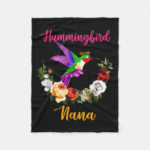 Kolibris Oma Blumen Vogel Fliege Liebhaber Mutter' Fleecedecke
