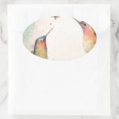 Kolibris Ovaler Aufkleber (Tasche)