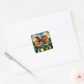 Kolibris Quadratischer Aufkleber (Umschlag)