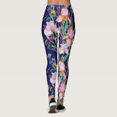 Kolibris u. blaues Mit Blumenlegging Leggings (Rückseite)
