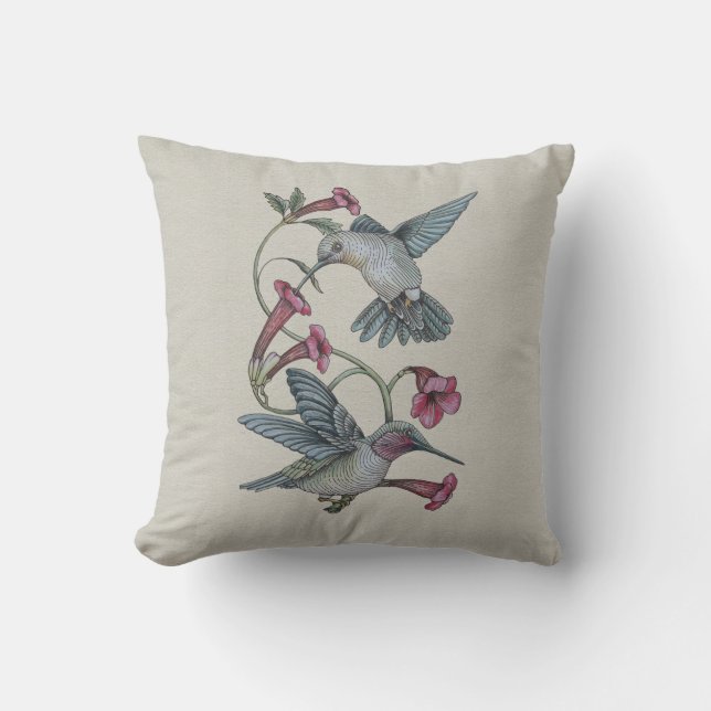 Kolibris u. Rebe Kissen (Vorderseite)