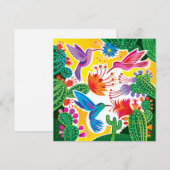 Kolibris und blühende Kakteen (Vorne/Hinten)