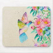 Kolibris und Blume Mousepad (Vorne)