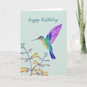 Kolibris und Blumen Karte (Vorderseite)