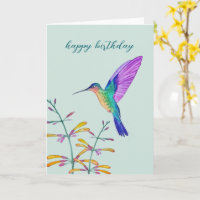 Kolibris und Blumen
