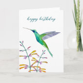 Kolibris und Blumen Karte (Vorderseite)