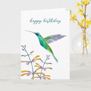 Kolibris und Blumen Karte