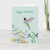 Kolibris und Blumen Karte (Vorderseite)