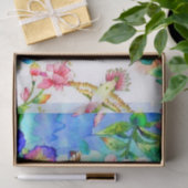 Kolibris und Blumen-Landschaft Seidenpapier (Geschenk)