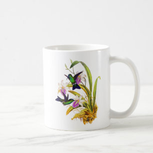 Kolibris und lila Orchideen Kaffeetasse