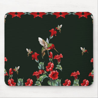 Kolibris und Rosen Mousepad