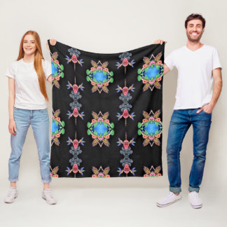 Kolibris und Schmetterlinge Fleece-Decke Fleecedecke