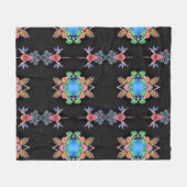 Kolibris und Schmetterlinge Fleece-Decke Fleecedecke (Vorderseite (Horizontal))