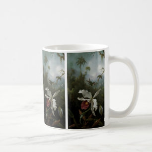 Kolibris und Weiße Orchidee von Martin J. Heade Kaffeetasse