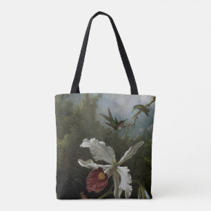 Kolibris und Weiße Orchidee von Martin J. Heade Tasche