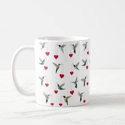 Kolibris Valentinstag Kaffeetasse (Links)