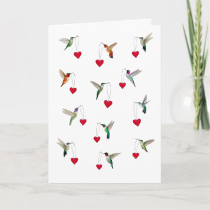 Kolibris Valentinstag Karte