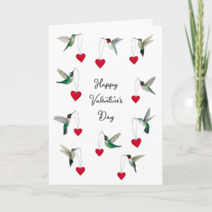 Kolibris Valentinstag Karte